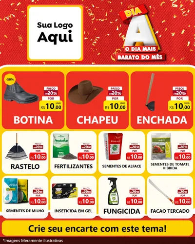 Modelo de Rede Social para Feed Instagram com o tema Dia A o Dia Mais Barato do Mês para Agropecuária
