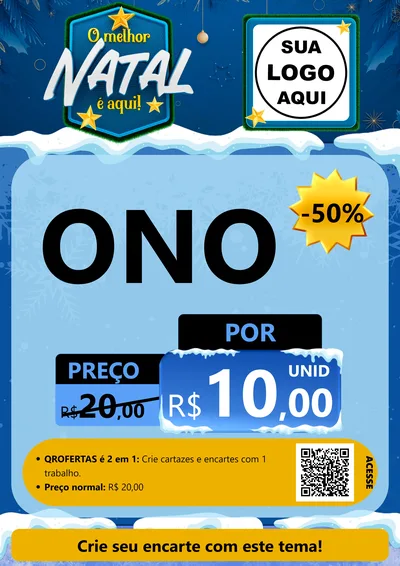 Modelo de Cartaz para Cartaz A4 Vertical com o tema O Melhor Natal É Aqui! para Óticas