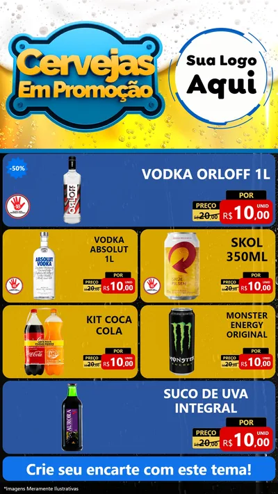 Modelo de TV para TV Vertical com o tema Cerveja Em Promoção para Distribuidora de bebidas