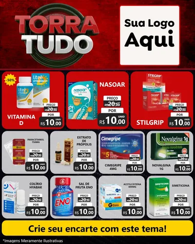 Modelo de Rede Social para Feed Instagram com o tema Torra Tudo para Farmácia