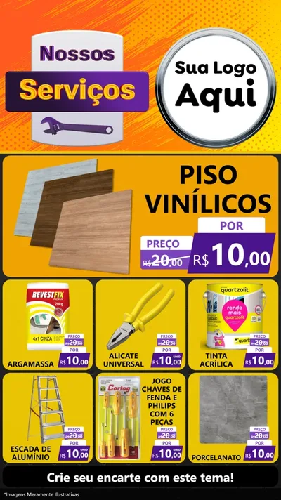 Modelo de Rede Social para Stories com o tema Nossos Serviços para Material para Construção