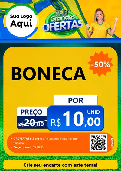Modelo de Cartaz para Cartaz A4 Vertical com o tema Grandes Ofertas para Brinquedos
