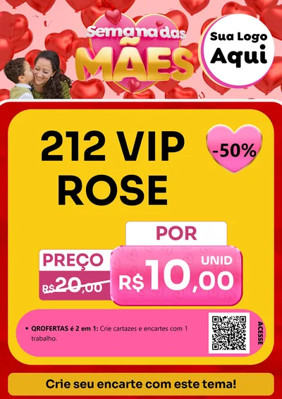 Modelo de Cartaz para Cartaz A4 Vertical com o tema Semana Das Mães para Perfumes