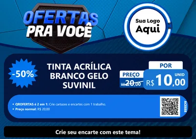 Modelo de Cartaz para Cartaz A4 Horizontal com o tema Ofertas Para Você - Auto e Motopeças para Tintas e Ferramentas