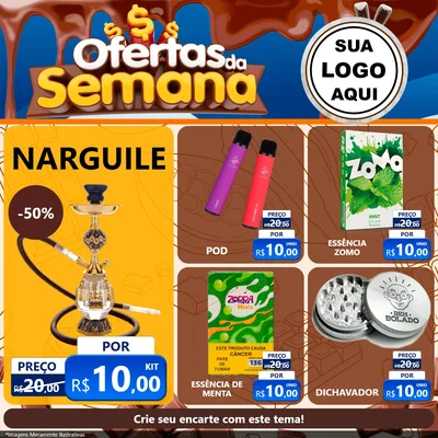Modelo de Rede Social para Feed Facebook com o tema Ofertas da Semana - Páscoa para Tabacaria