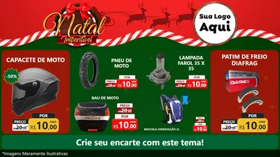 Modelo de TV para TV Horizontal com o tema Natal Imperdível para Moto peças