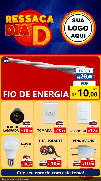 Modelo de Rede Social para Stories com o tema Ressaca Dia D para Materiais Elétricos