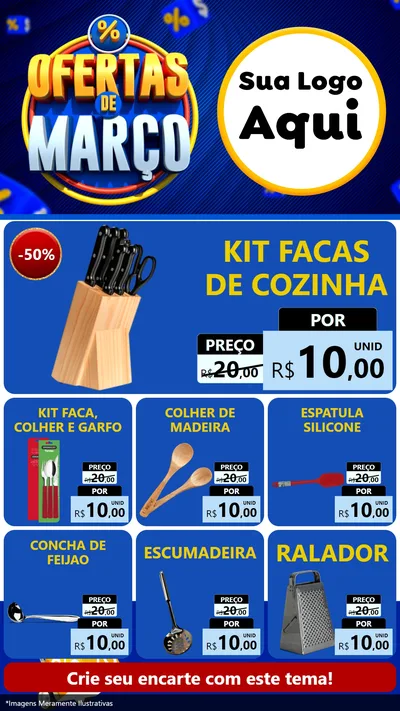 Modelo de Rede Social para Stories com o tema Ofertas de Março para Utilidades Domésticas