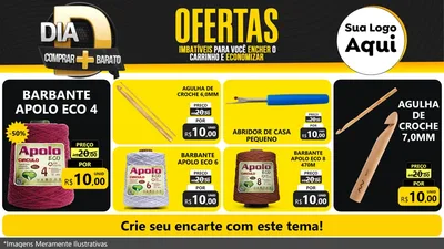 Modelo de TV para TV Horizontal com o tema Dia D Mais Economia para Armarinho e Aviamentos