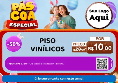 Modelo de Cartaz para Cartaz A4 Horizontal com o tema Páscoa Especial para Material para Construção