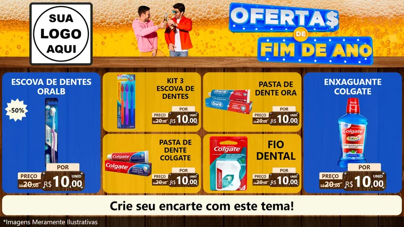 Modelo de TV para TV Horizontal com o tema Ofertas de Fim de Ano para Higiene Pessoal