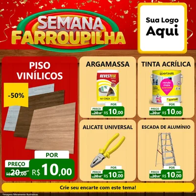 Modelo de Rede Social para Feed Facebook com o tema Semana Farroupilha para Material para Construção