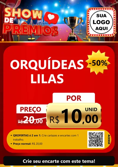 Modelo de Cartaz para Cartaz A4 Vertical com o tema Show de Prêmios para Floricultura e jardim