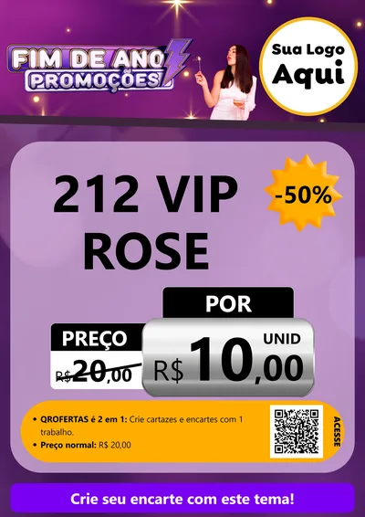 Modelo de Cartaz para Cartaz A4 Vertical com o tema Fim de Ano Promoções para Perfumes