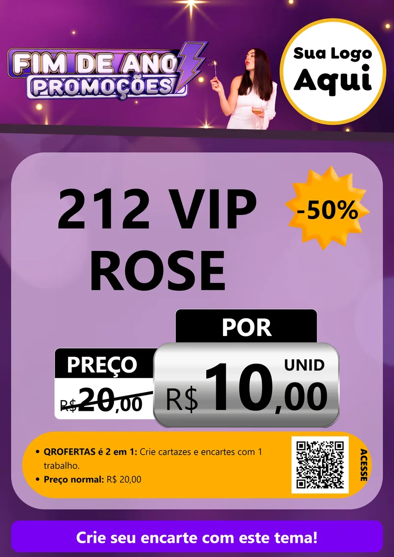 Modelo de Cartaz para Cartaz A4 Vertical com o tema Fim de Ano Promoções para Perfumes