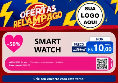 Modelo de Cartaz para Cartaz A4 Horizontal com o tema Ofertas Relâmpago para Informática