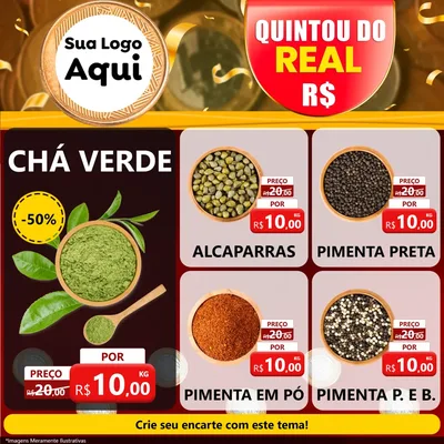 Modelo de Rede Social para Feed Facebook com o tema Quintou do Real para Produtos Naturais