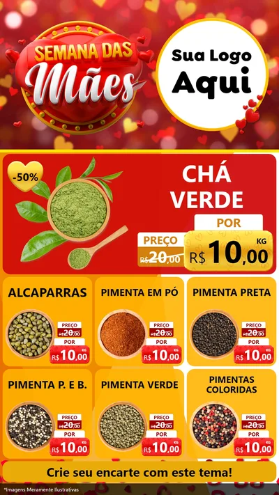 Modelo de Rede Social para Stories com o tema Semana das Mães para Produtos Naturais