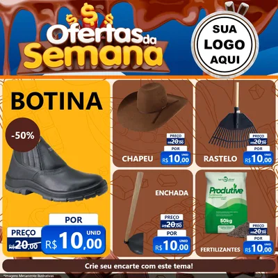 Modelo de Rede Social para Feed Facebook com o tema Ofertas da Semana - Páscoa para Agropecuária