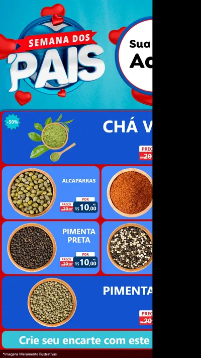 Modelo de TV para TV Vertical com o tema Semana Dos Pais para Produtos Naturais