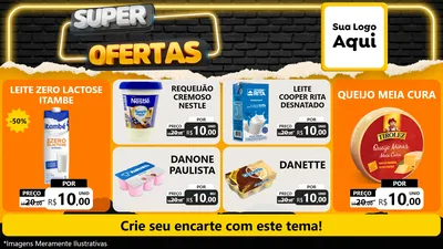 Modelo de TV para TV Horizontal com o tema Super Ofertas para Frios e Laticínios