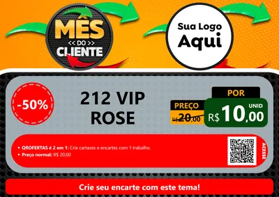Modelo de Cartaz para Cartaz A4 Horizontal com o tema Mês do Cliente para Perfumes