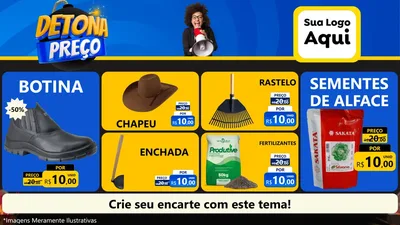 Modelo de TV para TV Horizontal com o tema Detona Preços para Agropecuária