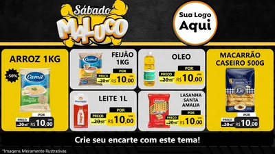 Modelo de TV para TV Horizontal com o tema Sábado Maluco para Supermercado