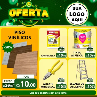 Modelo de Rede Social para Feed Facebook com o tema Oferta para Material para Construção