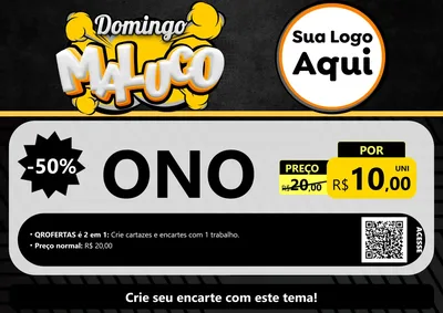 Modelo de Cartaz para Cartaz A4 Horizontal com o tema Domingo Maluco para Óticas