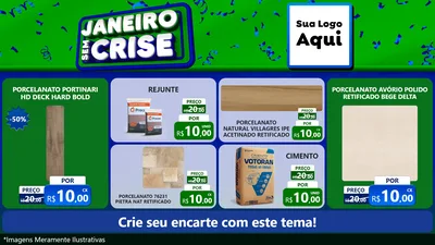 Modelo de TV para TV Horizontal com o tema Janeiro Sem Crise para Pisos e revestimentos
