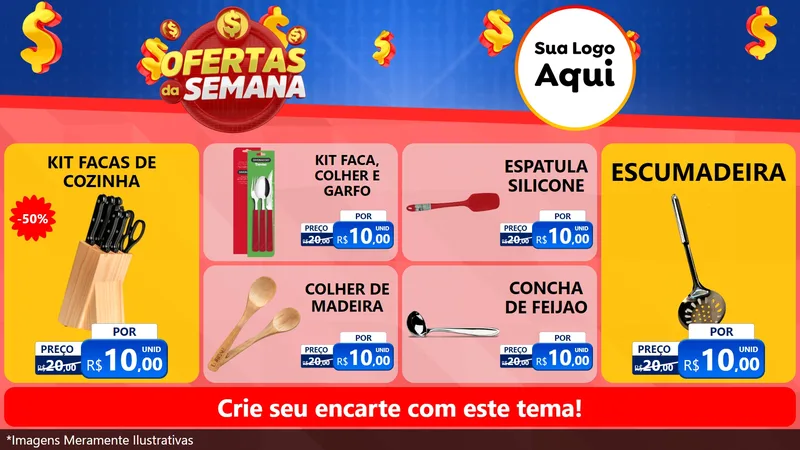 Modelo de TV para TV Horizontal com o tema Ofertas Da Semana para Utilidades Domésticas