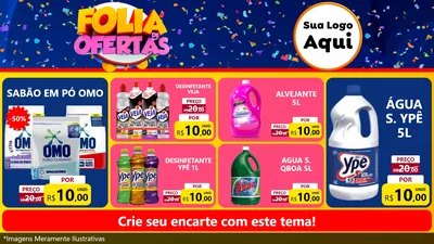 Modelo de TV para TV Horizontal com o tema Folia de Ofertas para Produtos de Limpeza