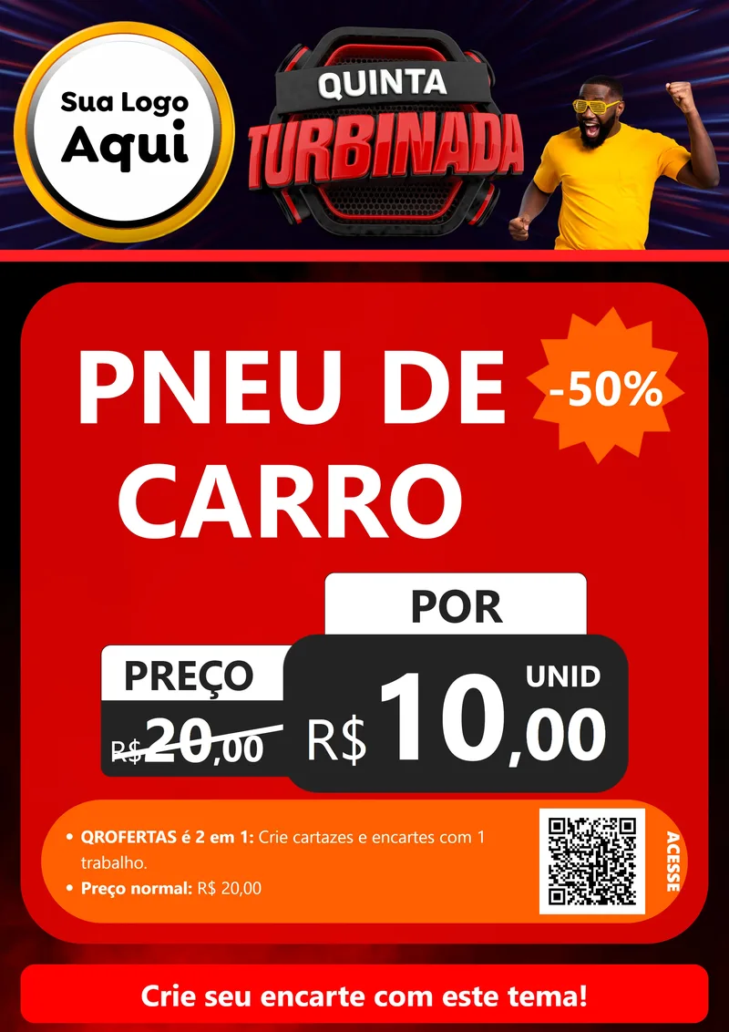 Modelo de Cartaz para Cartaz A4 Vertical com o tema Quinta Turbinada para Auto peças