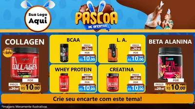 Modelo de TV para TV Horizontal com o tema Páscoa de Ofertas para Suplementos alimentares