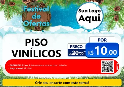 Modelo de Cartaz para Cartaz A4 Horizontal com o tema Festival de Ofertas - Inverno para Material para Construção