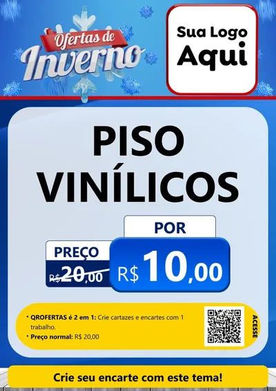 Modelo de Cartaz para Cartaz A4 Vertical com o tema Ofertas de Inverno para Material para Construção
