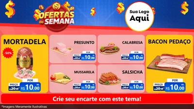 Modelo de TV para TV Horizontal com o tema Ofertas Da Semana para Frios e Laticínios