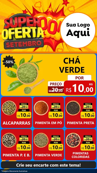 Modelo de Rede Social para Stories com o tema Super Oferta Setembro para Produtos Naturais