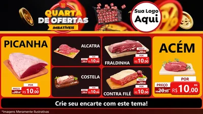 Modelo de TV para TV Horizontal com o tema Quarta de Ofertas Imbatíveis para Açougue