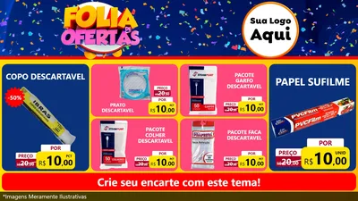 Modelo de TV para TV Horizontal com o tema Folia de Ofertas para Embalagens