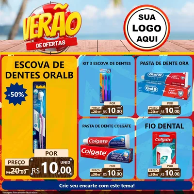 Modelo de Rede Social para Feed Facebook com o tema Verão de Ofertas para Higiene Pessoal