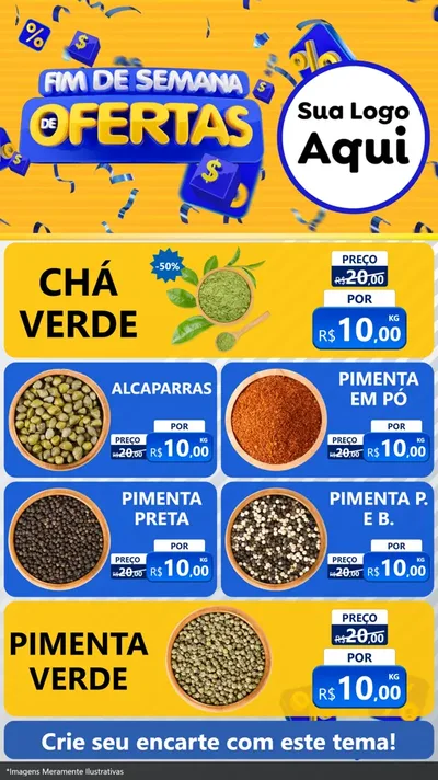 Modelo de TV para TV Vertical com o tema Fim de Semana de Ofertas para Produtos Naturais