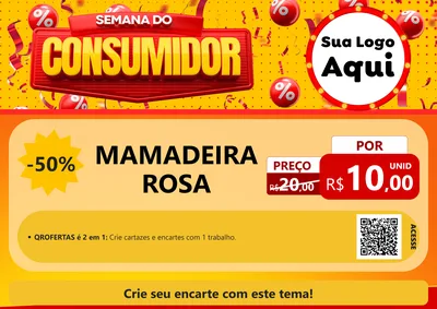 Modelo de Cartaz para Cartaz A4 Horizontal com o tema Semana do Consumidor para Bebês