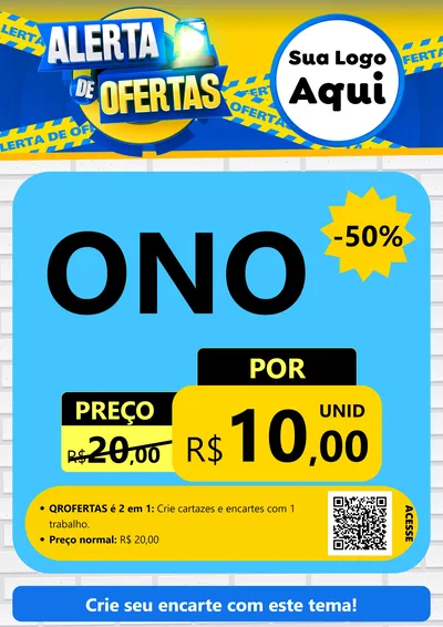 Modelo de Cartaz para Cartaz A4 Vertical com o tema Alerta de Ofertas para Óticas