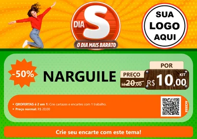 Modelo de Cartaz para Cartaz A4 Horizontal com o tema Dia S - O Dia Mais Barato para Tabacaria