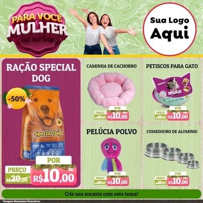 Modelo de Rede Social para Feed Facebook com o tema Para Você Mulher para Pet Shop