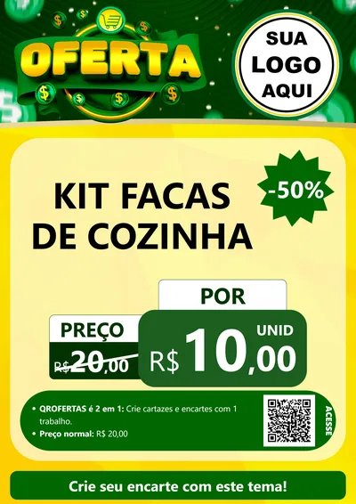 Modelo de Cartaz para Cartaz A4 Vertical com o tema Oferta para Utilidades Domésticas