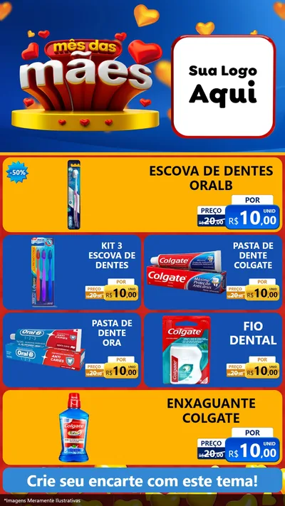 Modelo de TV para TV Vertical com o tema Mês das Mães para Higiene Pessoal