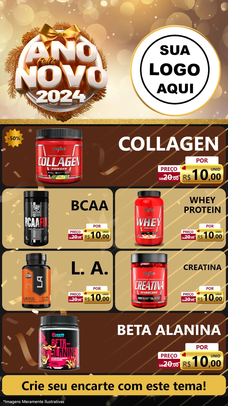 Modelo de TV para TV Vertical com o tema Feliz Ano Novo 2027 para Suplementos alimentares